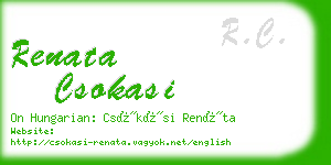 renata csokasi business card